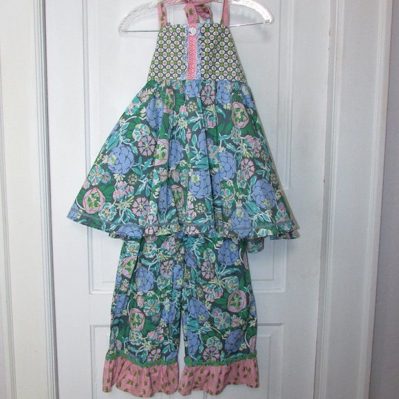 Matilda Jane Sun Dress Ruffle Pants Outfit Set 12 - Picture 1 of 11